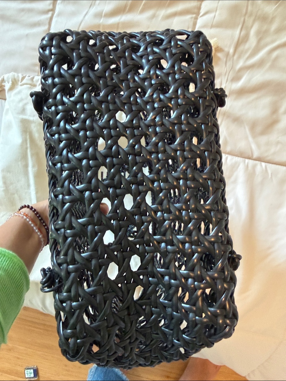 Bembien Black Woven Tote Bag - Picture 6 of 6